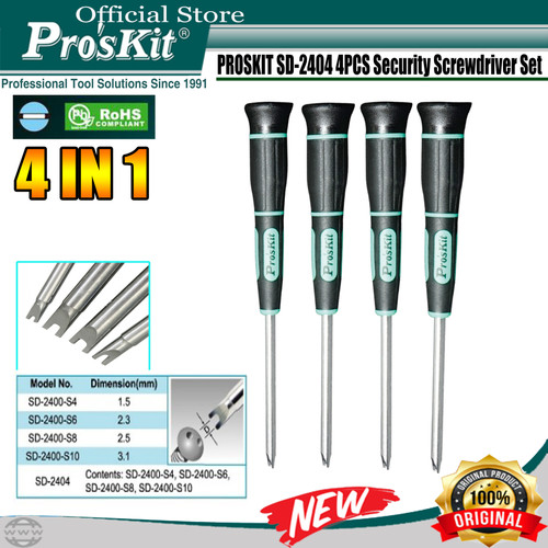 PROSKIT Obeng Set PRO'SKIT SD-2404 4IN1 ORIGINAL