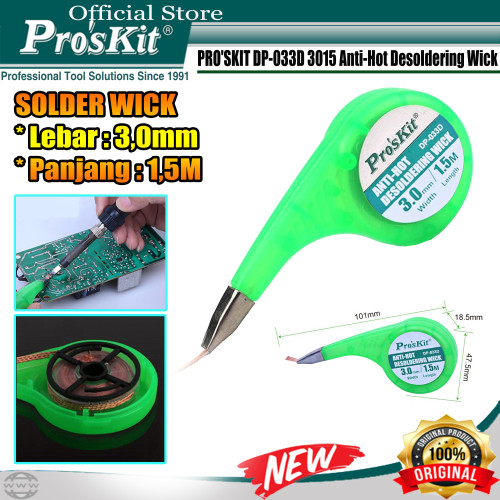 Solder Wick PRO'SKIT DP-033D 3015 Anti-Hot Desoldering Wick ORIGINAL