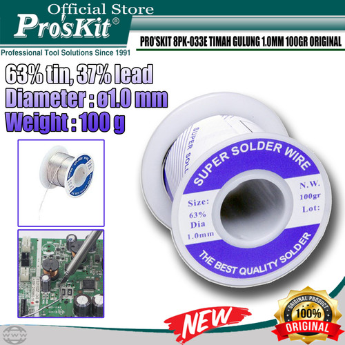 PROSKIT Timah Gulung PRO'SKIT 8PK-033E 1.0MM 100GR ORIGINAL