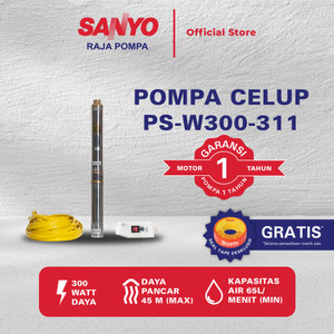 SANYO Mesin Pompa Air Sumur Dalam Submersible Non Auto - PS-W300-311