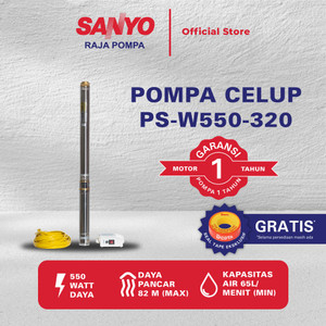 SANYO Mesin Pompa Air Sumur Dalam Submersible Non Auto - PS-W550-320