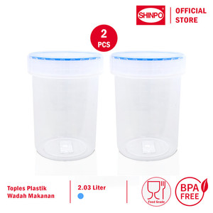 SHINPO COMBO 2 Toples Plastik Ukuran XL 2.03 L Tempat Cemilan SIP-352X