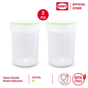 SHINPO COMBO 2 Toples Plastik Ukuran M 570 ML Tempat Cemilan SPO-SIP-3