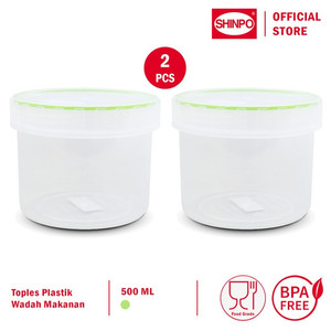 SHINPO COMBO 2 Toples Plastik Ukuran M 500 ML Tempat Cemilan SPO-SIP-3