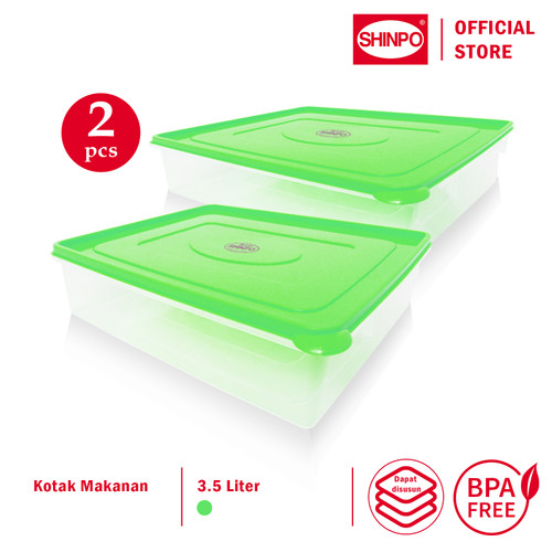 SHINPO Kotak / Wadah Makanan Plastik 3.5L COMBO 2 Pcs Sorento BPA Free