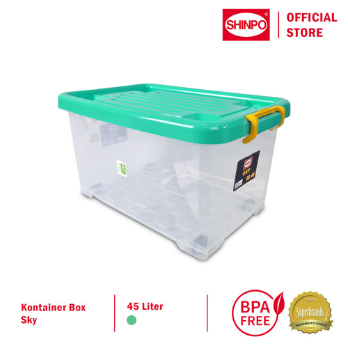 SHINPO Kontainer Plastik Dengan Roda Sky Container SPO-SIP-111-CB-45