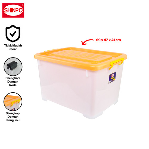 SHINPO Kontainer Plastik Dengan Roda Max Container SPO-SIP-114-CB-95