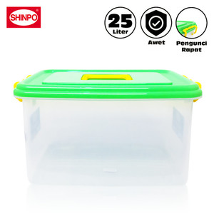 SHINPO Kotak Penyimpanan Kontainer Plastik 25 L Organizer SPO-SIP-133