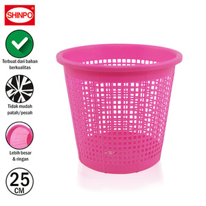 SHINPO Tempat Sampah Rumah Diameter 25CM Plastik Trash Can SPO-SIP-830