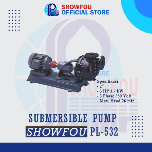 SHOWFOU SELF-PRIMING CHEMICAL PUMP PL-532, 5 HP, 3 Phase 5.5 kWatt