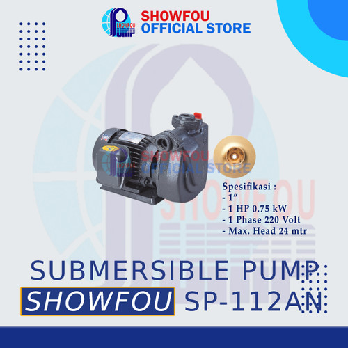 SHOWFOU TURBINE PUMP SP-112AN 1 HP 1 Phase 0.75 kWatt  1 Inch