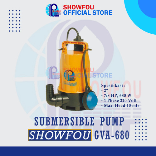 SHOWFOU SUBMERSIBLE PUMP GVA 680 7/8 HP 1 Phase 680 W