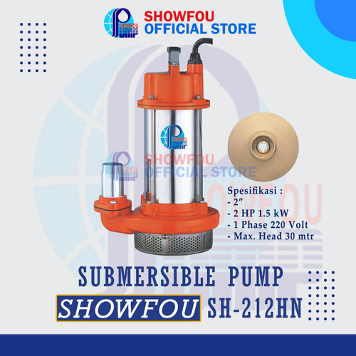 SHOWFOU SUBMERSIBLE PUMP SH-212HD 2 HP 1 Phase 1.5 kWatt 2 Inch