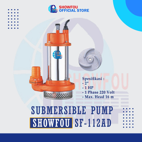 SHOWFOU SUBMERSIBLE PUMP SF-112AD 1 HP 1 Phase 750 Watt 2 Inch