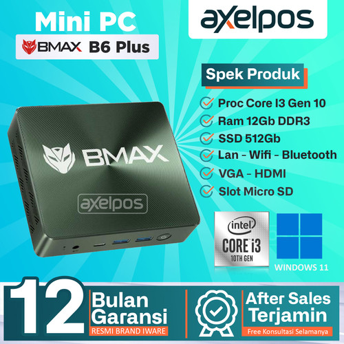 Mini PC BMAX B6 PLUS Intel Core i3 1000NG4 12/512GB NVMe Window 11 Pro