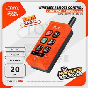 Wireless Remote Control Mini Hoist 220V 6 Button 4 Direction 20µF TOYO