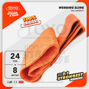 Webbing Sling Belt / Tali Angkat 24 Ton x 8 Meter TOYO Double Ply