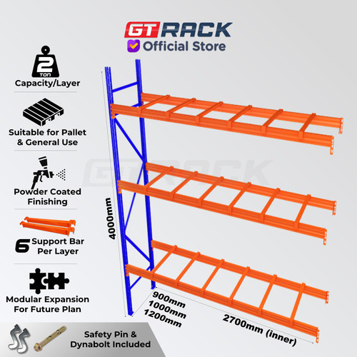 JOINTER RAK GUDANG PALET 2 TON 4 METER RAK PALLET HEAVY DUTY P270CM