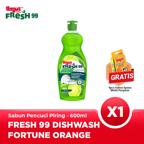 Bagus Fresh99 Premium Anti Bacterial Dish Washing Liquid Botol 600ml