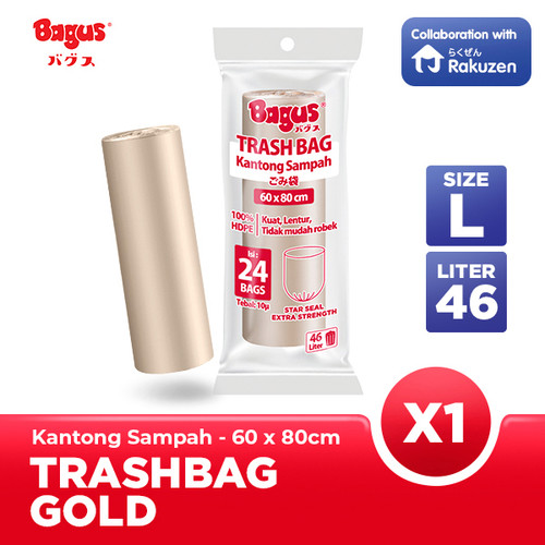 Kantong Sampah Bagus Trash Bag Roll 60 x 80 cm 24's - 46 L