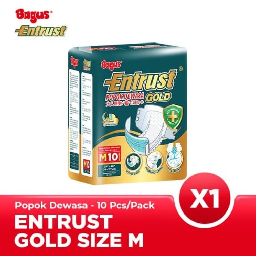 Bagus Entrust Gold Adult Diapers M 10's