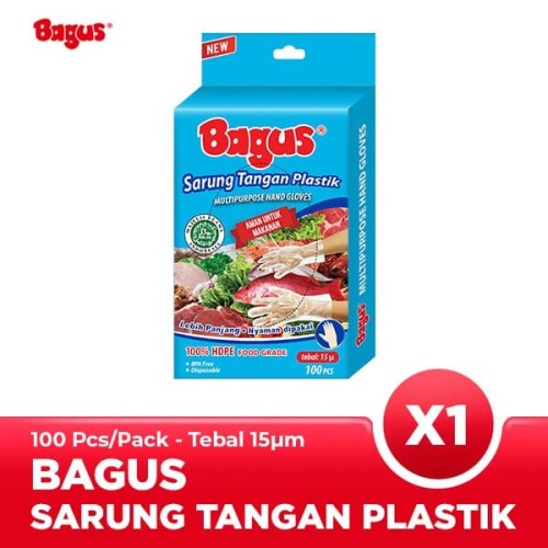 Bagus Sarung Tangan Plastik 15 µ 100 pcs