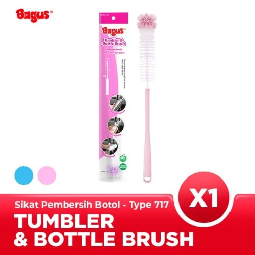 Bagus Tumbler and Bottle Brush Tipe 717 Pink