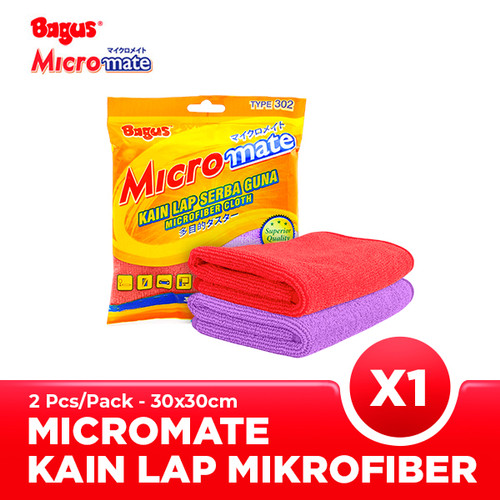 Bagus Micromate Kain Lap Serbaguna 2's Tipe 302 (30 X 30 Cm)