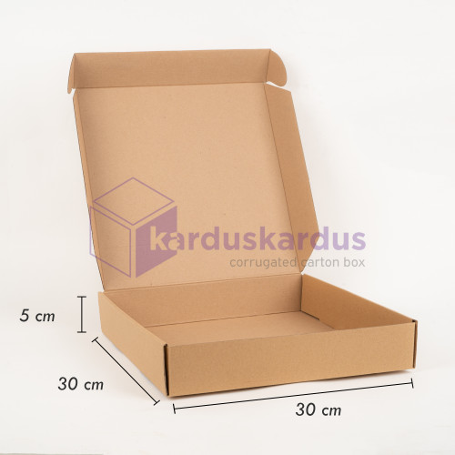 Kardus Diecut Pizza Polos - 30 x 30 x 5 TERMURAH