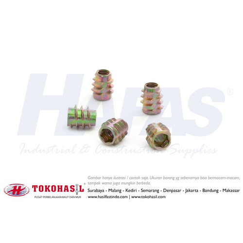 Insert Nut / Mur Nanas OE M8 x 25 - P1.25 (kuning)