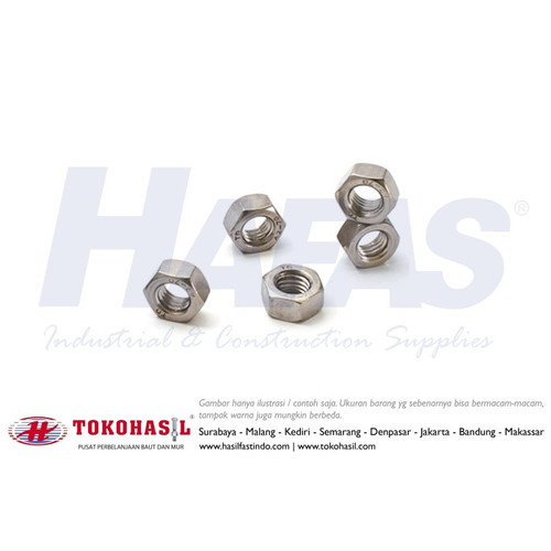 Hex Nut SUS304 7/16" inch - 14T (Mur Segienam Stainless Steel A2)