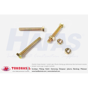 Baut & Mur 4.6 kuning M10 x 45 - P1.25