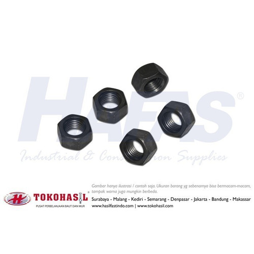 Mur Baja Class 8 M20 - P1.50 / Hex Nut HT MF (hitam)