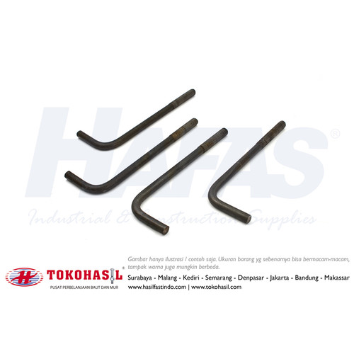 Angker Bolt 3/4 x 300 x 70 mm (Anchor Bolt, Baut Angkur)