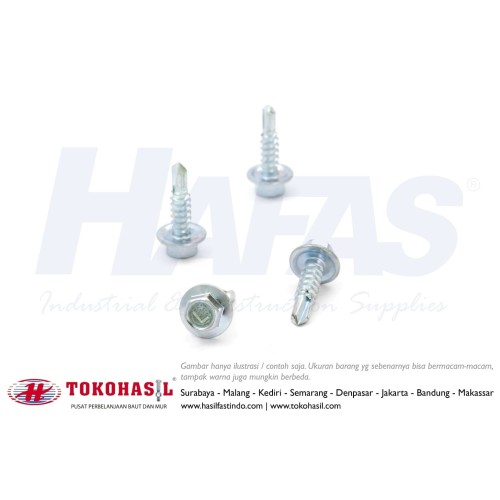 Sekrup / Skrup Baja Ringan #10x3/4 (HWH Self Drilling Screw #10 x 3/4)