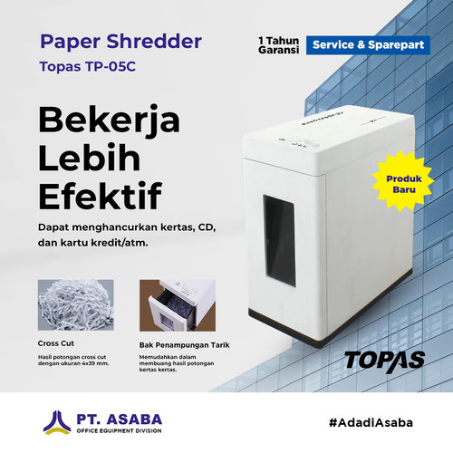 TOPAS TP05C Penghancur Kertas / Paper Shredder