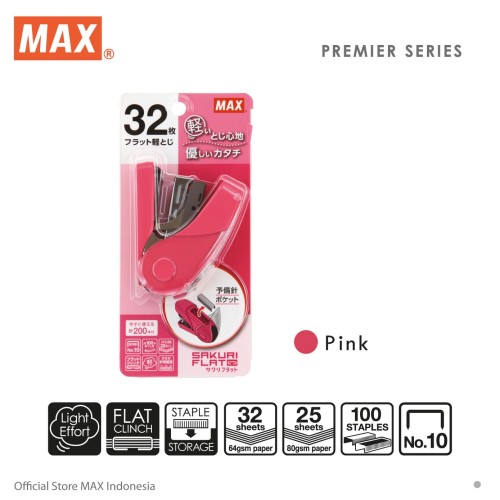 Max Stapler HD-10FL3K Pink