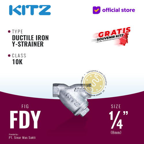 Y-Strainer Ductile Iron KITZ Fig. 10 FDY, 1/4" - 8mm , Drat / Screw