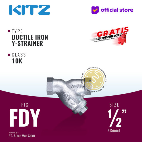 Y-Strainer Ductile Iron KITZ Fig. 10 FDY, 1/2" - 15mm , Drat / Screw