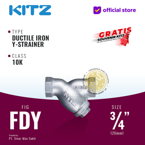 Y-Strainer Ductile Iron KITZ Fig. 10 FDY, 3/4" - 20mm , Drat / Screw