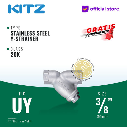 Y-Strainer Stainless KITZ Fig. UY, 3/8" - 10A - 10mm , Drat / Screw