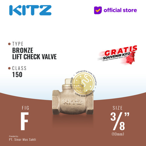 Lift Check Valve KITZ Fig. 150 F , 3/8" - 10A - 10mm , Drat / Screw