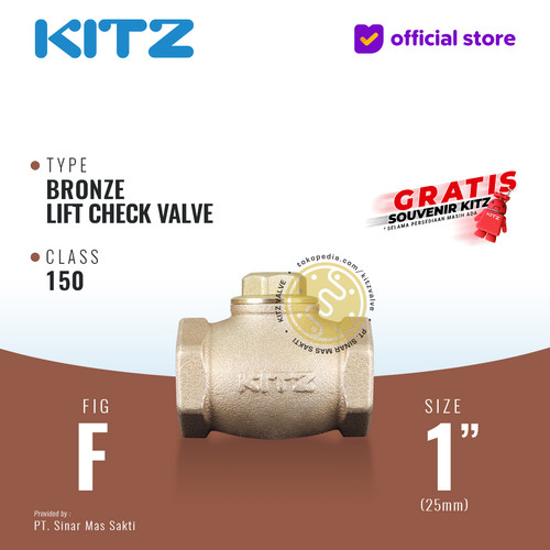 Lift Check Valve KITZ Fig. 150 F , 1" - 25A - 25mm , Drat / Screw