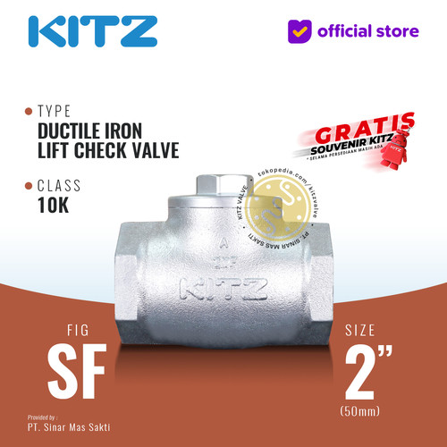 Lift Check Valve Ductile KITZ Fig. 10 SF , 2" - 50mm , Drat / Screw