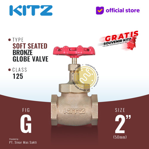 Globe Valve Soft Seat KITZ Fig. 125 G , 2" - 50A - 50mm , Drat / Screw