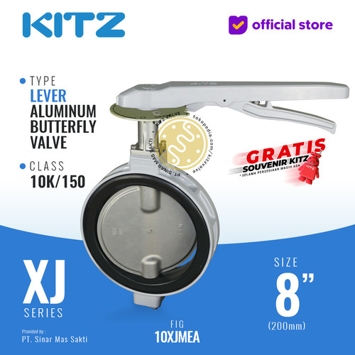 KITZ Aluminum Butterfly Valve Fig. 10XJMEA , 8" - 200A - 200mm , LEVER