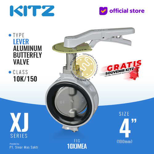 KITZ Aluminum Butterfly Valve Fig. 10XJMEA , 4" - 100A - 100mm , LEVER