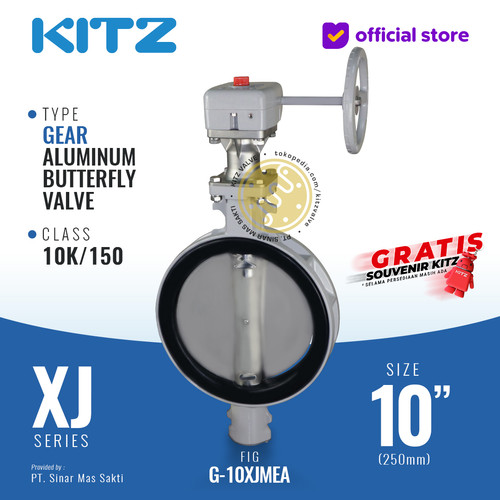 Butterfly Valve Aluminum KITZ Fig. G-10XJMEA , 10" - 250mm , GEAR