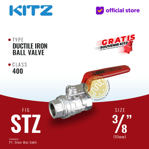 KITZ Ductile Ball Valve Fig. 400 STZ , 3/8" - 10A - 10mm , Drat Screw