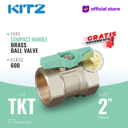 KITZ Compact Ball Valve Fig. 600 TKT, 2" - 50A - 50mm , Drat Screw